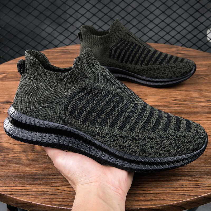 Damen Sneakers aus atmungsaktivem Strickmaterial mit flexibler Sohle R&B