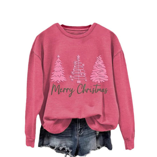 Damen gemütlicher Christmas Sweatshirt mit festlichem Print R&B