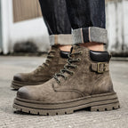 Damen Robuste Schnürboots mit rutschfester Profilsohle und hochwertigem Obermaterial