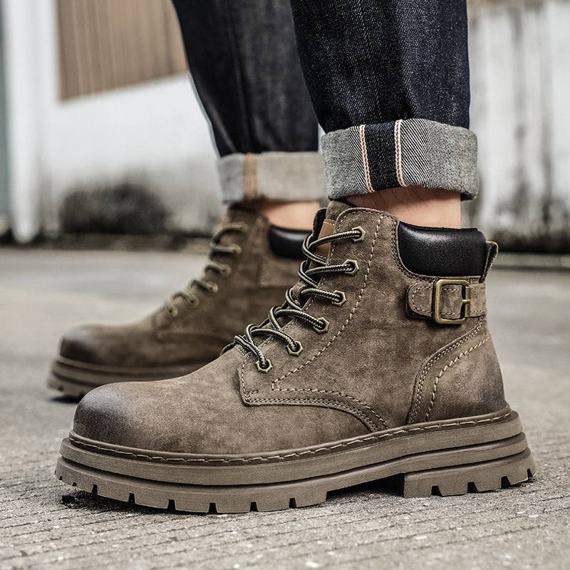 Damen Robuste Schnürboots mit rutschfester Profilsohle und hochwertigem Obermaterial