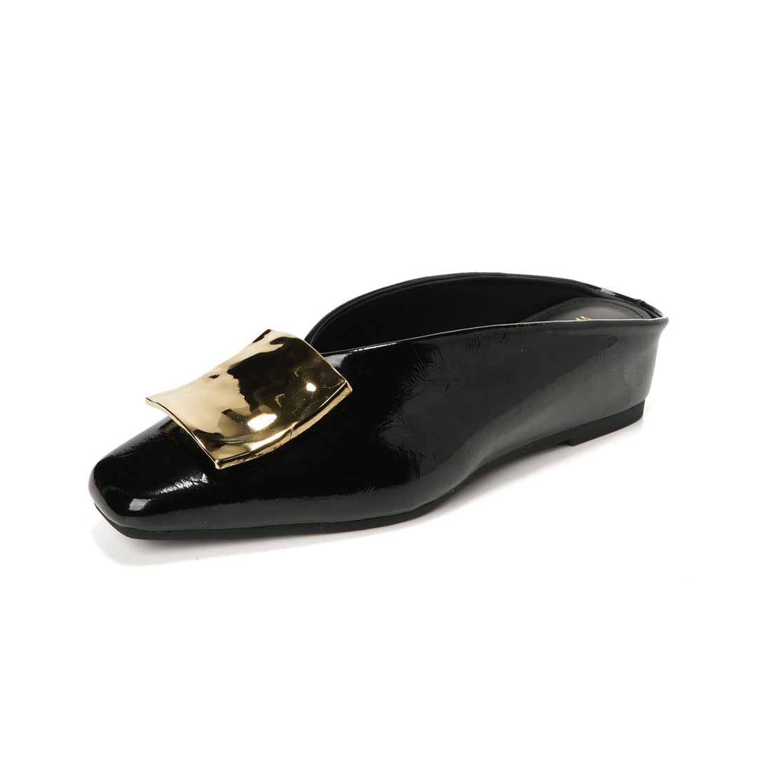 Damen elegante Mules mit modischer Schnalle R&B