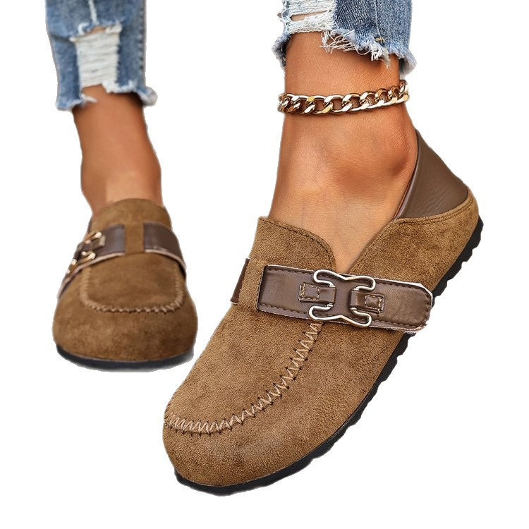 Damen modische Clogs mit dekorativen Schnallen und komfortabler Profilsohle R&B