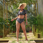 Damen Bikini-Set mit romantischen Rüschendetails und floralem Muster R&B
