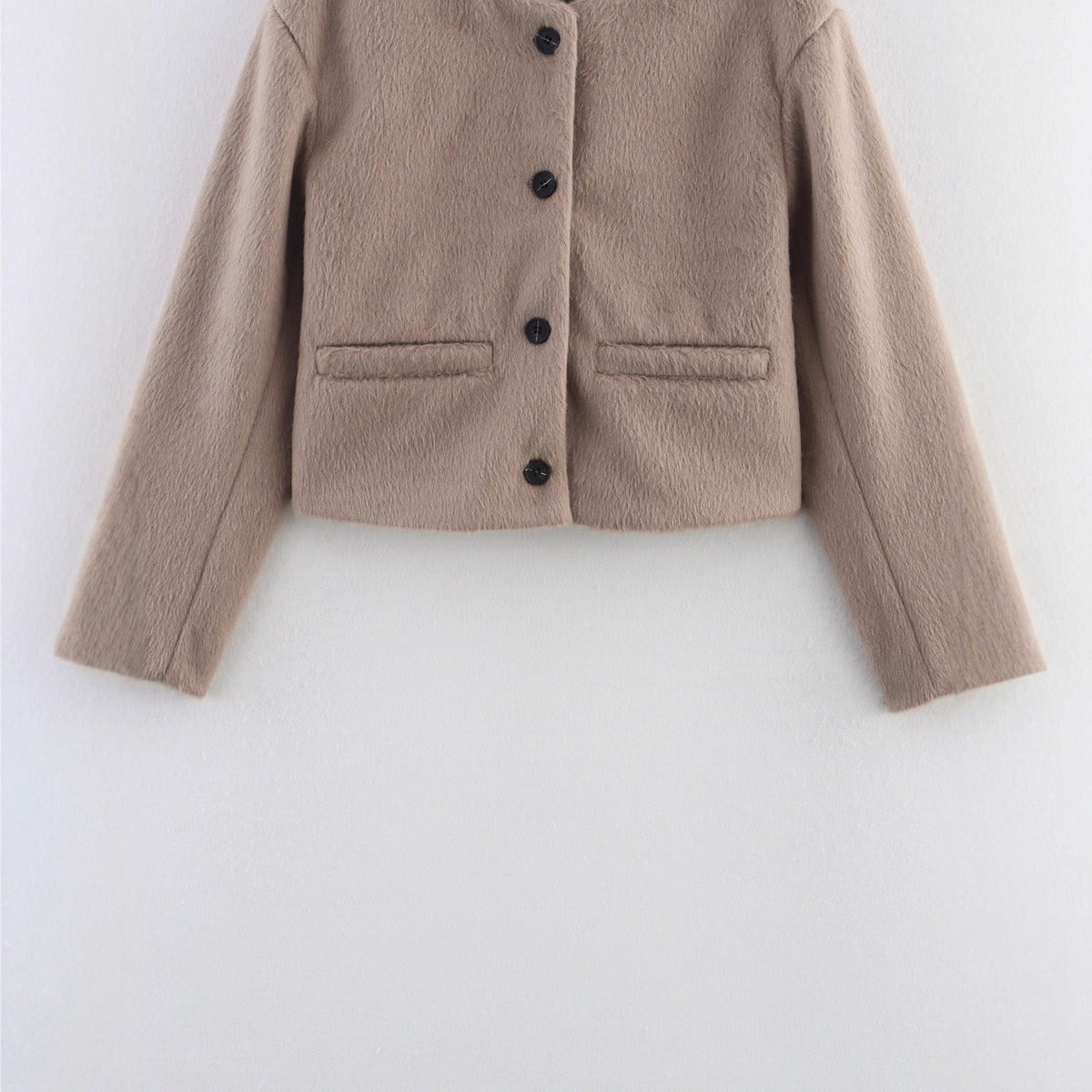 Damen kuschelige, klassische Kurzjacke R&B