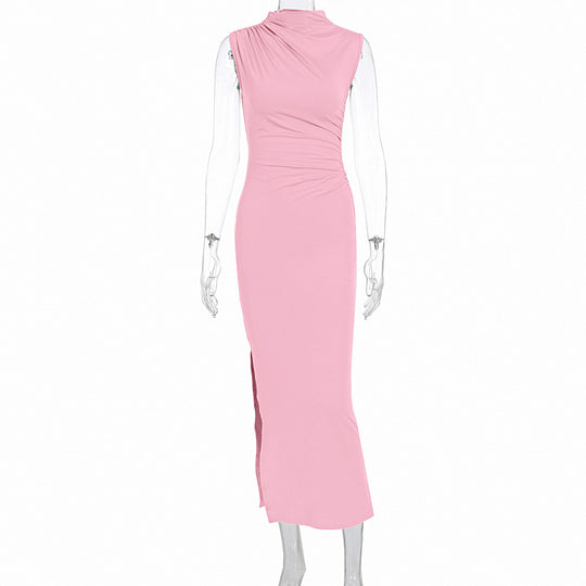 Damen Elegantes Wickelkleid mit figurbetontem Schnitt und hohem Schlitz R&B