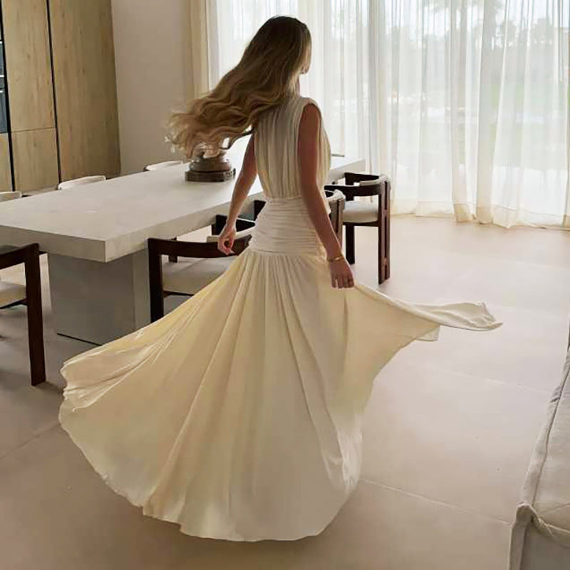 Damen Plissiertes Abendkleid R&B