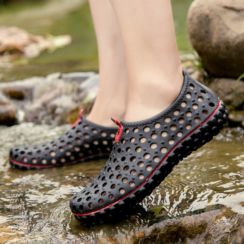 Damen Freizeit-Badeschuhe mit atmungsaktiver Oberflächenstruktur R&B