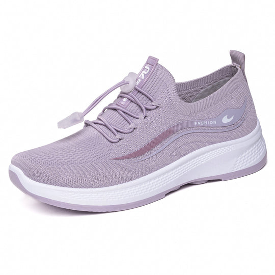 Damen Sportliche Freizeit-Sneaker mit elastischem Schnellschnürsystem und atmungsaktivem Obermaterial R&B
