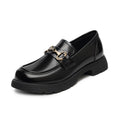 Damen Elegante Loafers mit robustem Blockabsatz und modischem Kettendetail