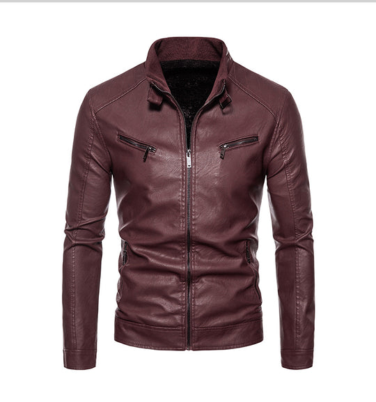 Herren jacke mit modernem Stehkragen und innovativen Reißverschlusstaschen R&B