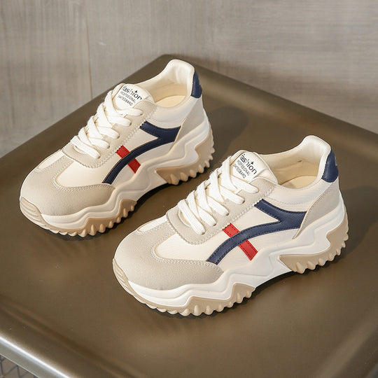 Damen sportliche Chunky Sneakers mit dämpfendem Sohlenprofil R&B