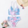 Damen Bikini-Set mit verstellbaren Trägern und modischem Schuppendesign R&B