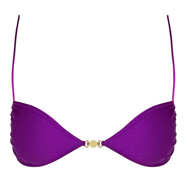 Damen Triangel-Bikini mit glänzendem Material und raffiniertem Schmuckdetail R&B