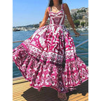 Damen Maxikleid mit elegantem, floralen Print R&B