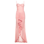 Damen Elegantes Wickelkleid mit Rüschendetails und figurbetontem Schnitt R&B