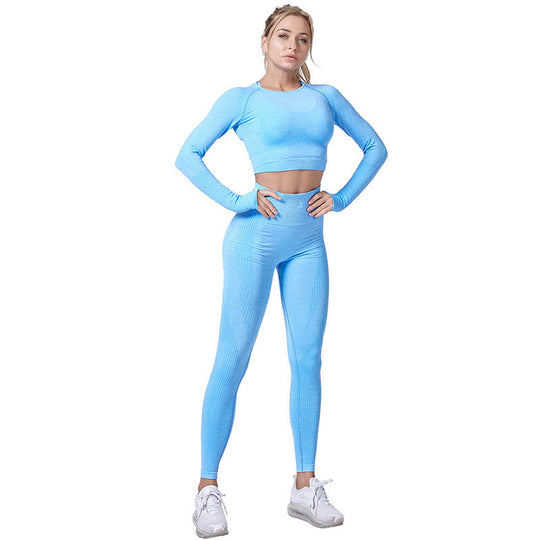 Damen Sport-Leggings mit verlängerter Passform und langem Arm-Top R&B