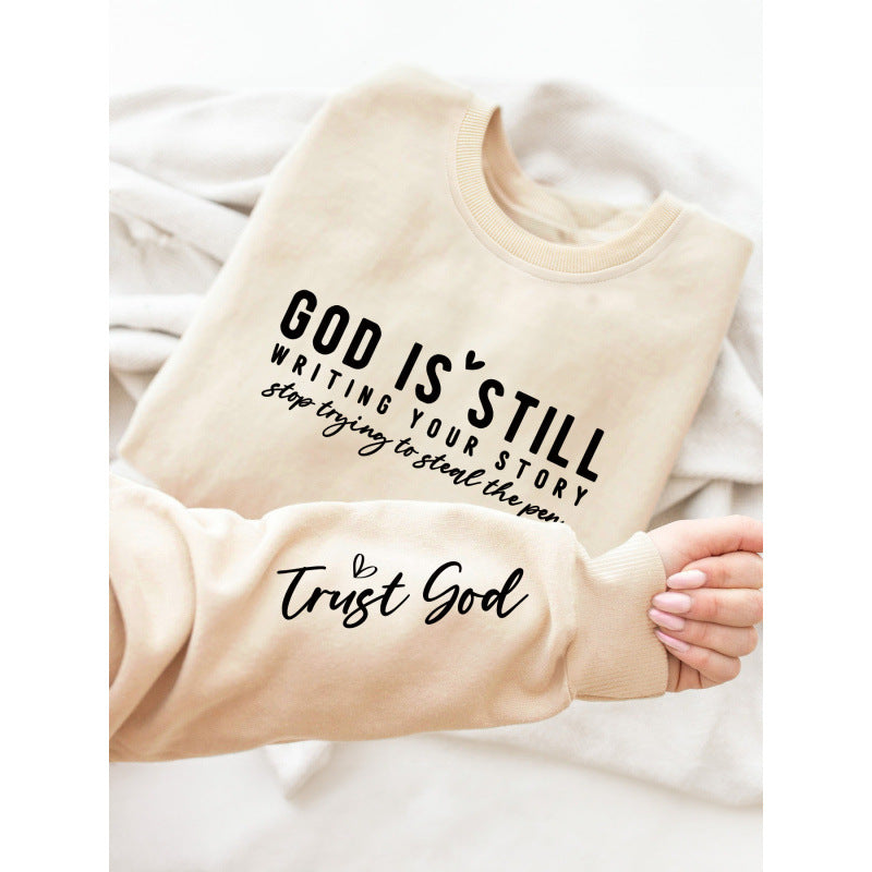 Damen Sweatshirt mit inspirierendem Schriftzug und weichem Material