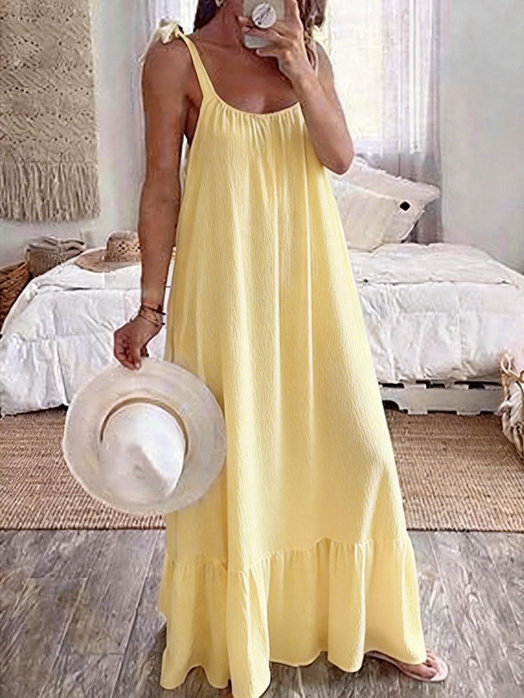 Damen Maxikleid mit trägerlosem Design R&B