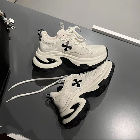 Damen Sportliche Chunky Sneakers mit atmungsaktiver Mesh-Oberfläche R&B