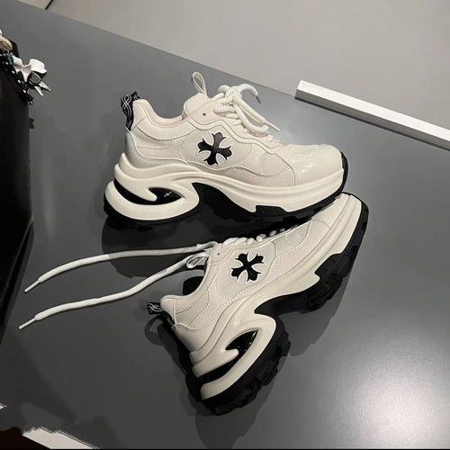 Damen Sportliche Chunky Sneakers mit atmungsaktiver Mesh-Oberfläche R&B