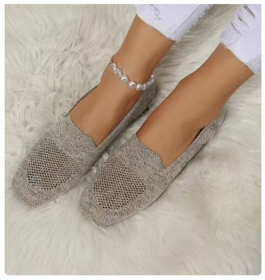 Damen Slip-On Ballerinas mit Leopardenmuster und atmungsaktivem Obermaterial R&B