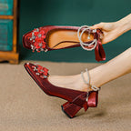 Damen verzierte und elegante Absatzschuhe