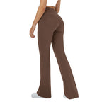 Damen bequeme Sportleggins mit hohem Bund und praktischen Taschen R&B