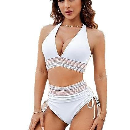 Damen Hochgeschnittener Bikini mit raffinierten BindR&Bändern R&B