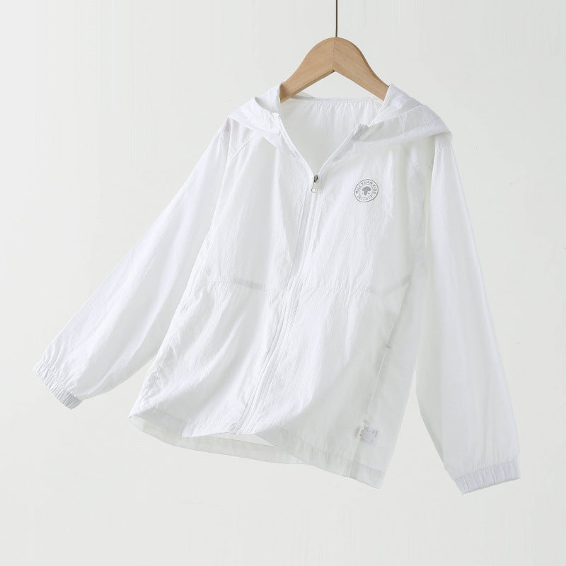 Unisex nan ultraleichte Kapuzen-Sommerjacke mit durchgehendem Reißverschluss und elastischen Bündchen  R&B