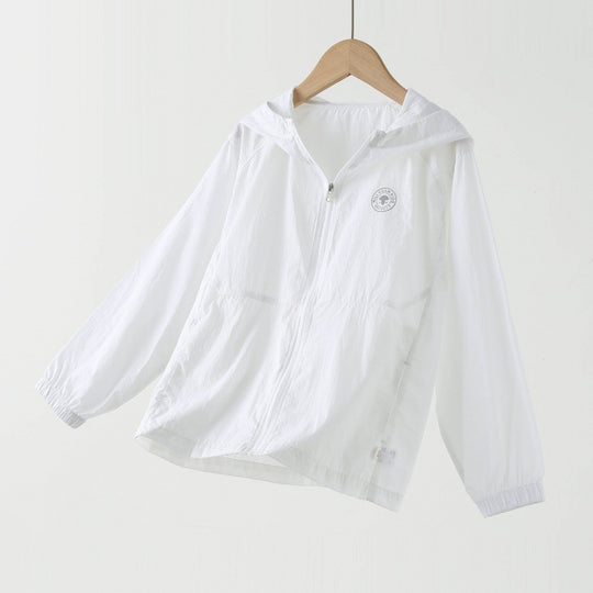 Unisex nan ultraleichte Kapuzen-Sommerjacke mit durchgehendem Reißverschluss und elastischen Bündchen  R&B