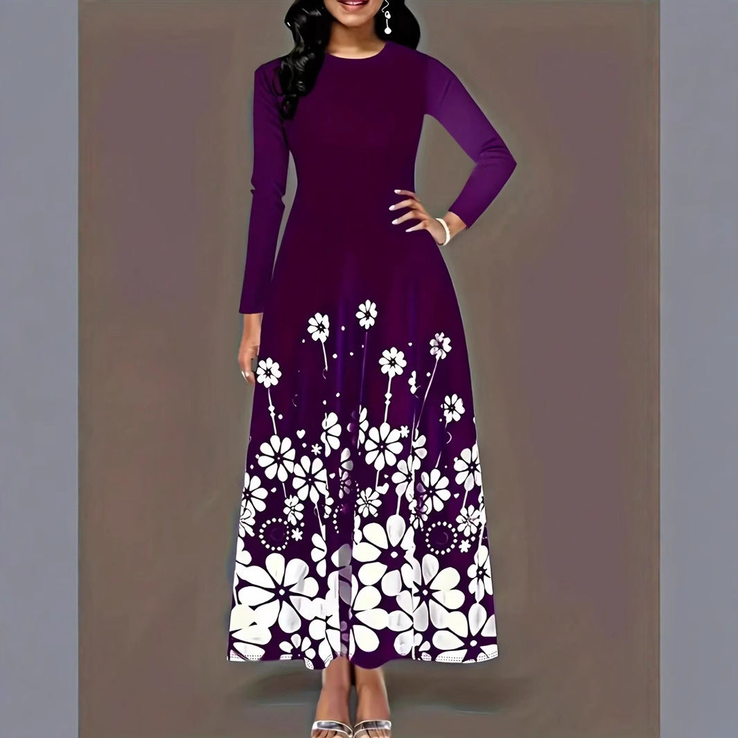 Damen Maxikleid mit floralem Design und praktischen Taschen R&B