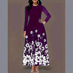 Damen Maxikleid mit floralem Design und praktischen Taschen R&B