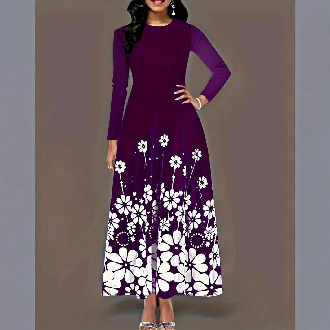 Damen Maxikleid mit floralem Design und praktischen Taschen R&B