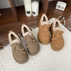 Damen Komfortable Plateau-Schuhe mit weichem Lammfell-Design R&B