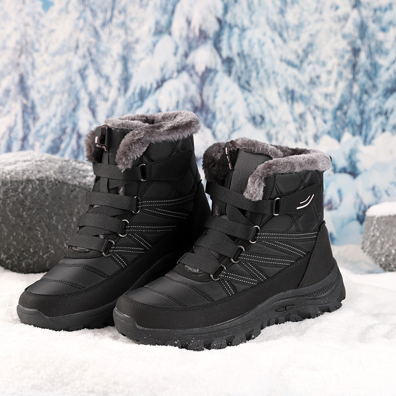 Damen isolierte Winterstiefel mit rutschfester Sohle und kuscheligem Futter R&B