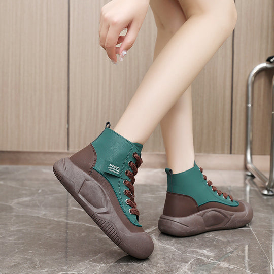 Damen trendige High-Top Sneakers mit rutschfester Sohle und atmungsaktivem Obermaterial R&B