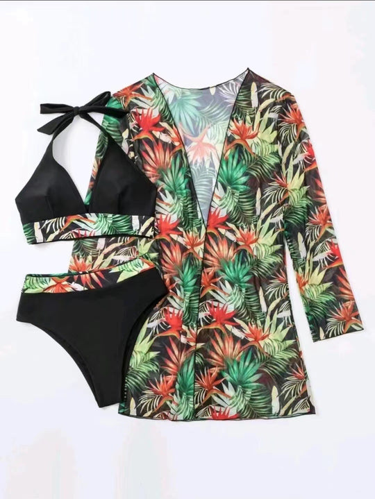 Damen Bademodenset mit Übergangsjacke und trendy Schnitt R&B