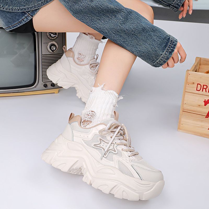 Damen Komfortable Chunky Sneakers mit einzigartigem Stern-Design R&B