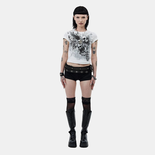 Damen Grafisches T-Shirt mit auffälligem Design R&B