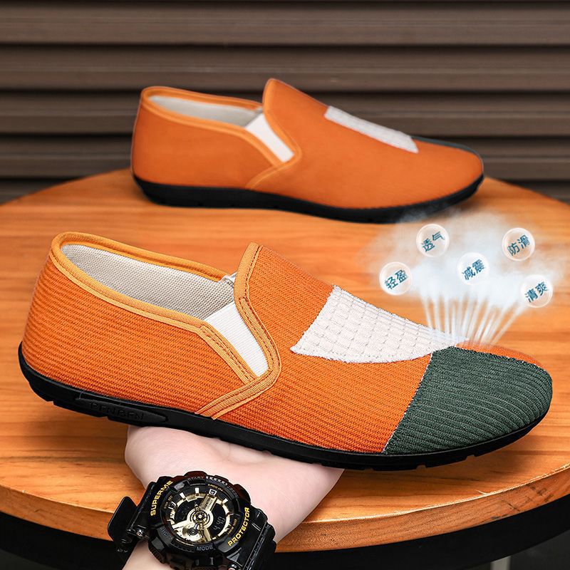 Damen lässige Slip-On Schuhe mit atmungsaktiver Oberflächenstruktur und rutschfester Sohle R&B