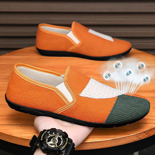 Damen lässige Slip-On Schuhe mit atmungsaktiver Oberflächenstruktur und rutschfester Sohle R&B