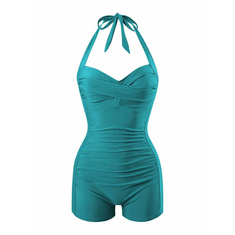 Damen Einteiler Badeanzug mit halterneck Design und moderner Passform R&B