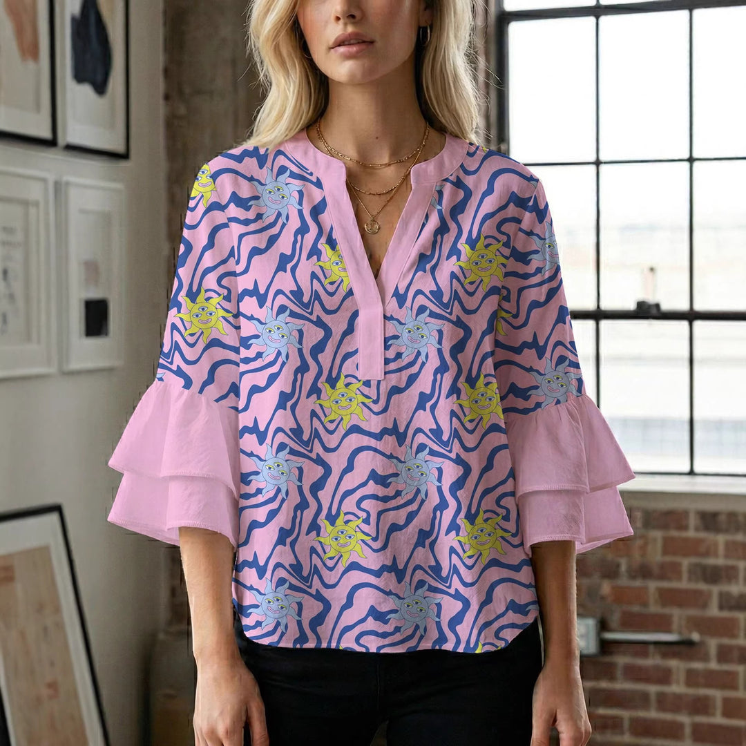 Damen Bluse mit wunderschönen floralem Design R&B