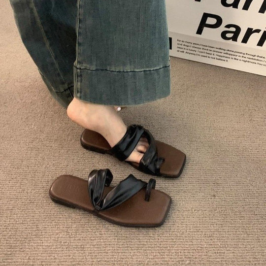 Damen Flip-Flops mit eleganter Knotenverzierung R&B