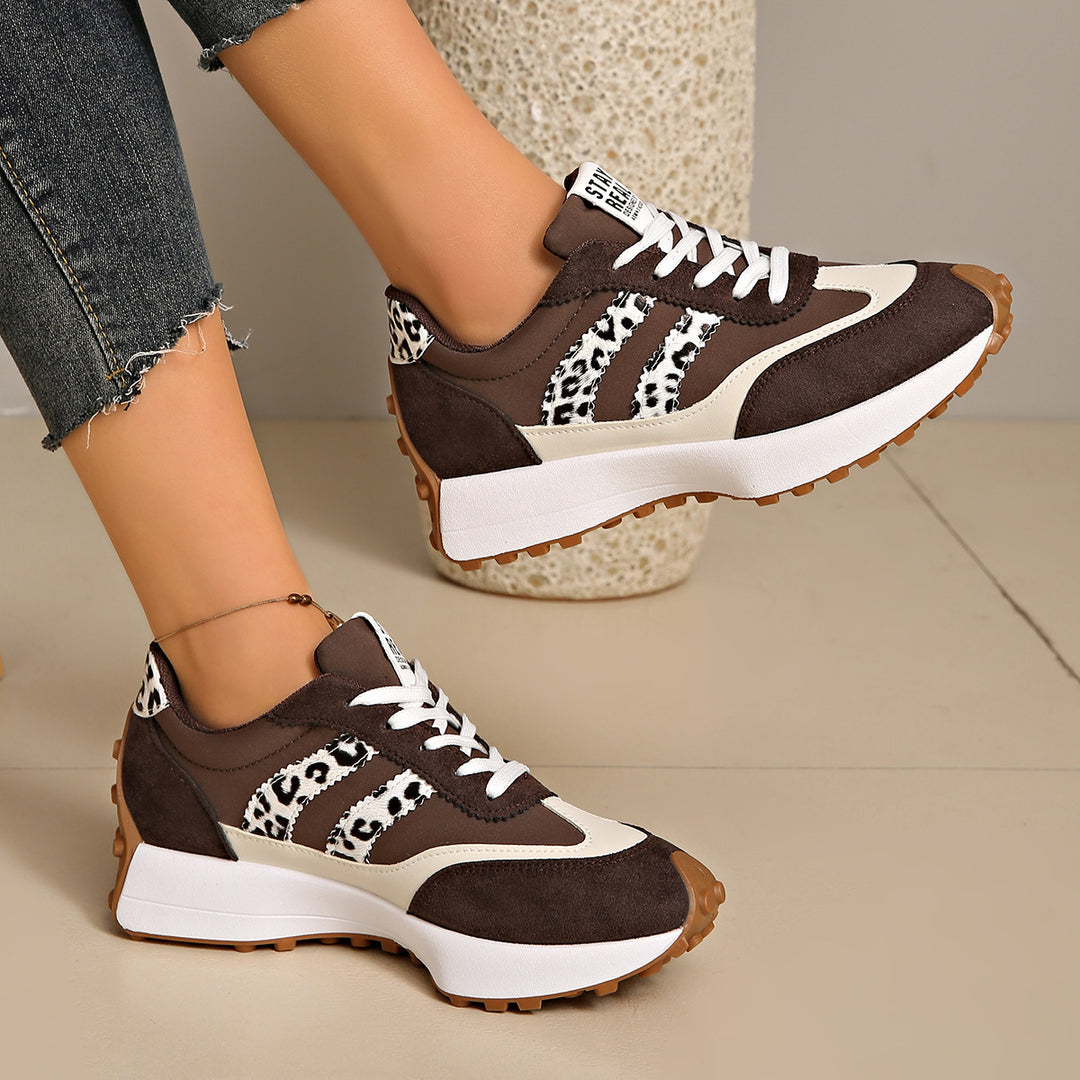 Damen sportliche Sneaker im Retro-Design mit atmungsaktiven Materialien R&B