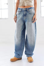 Damen Weite Vintage Denim-Jeans