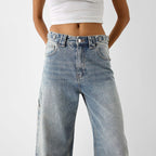 Damen High-Waist Mom-Jeans im lässigen Relaxed-Fit R&B