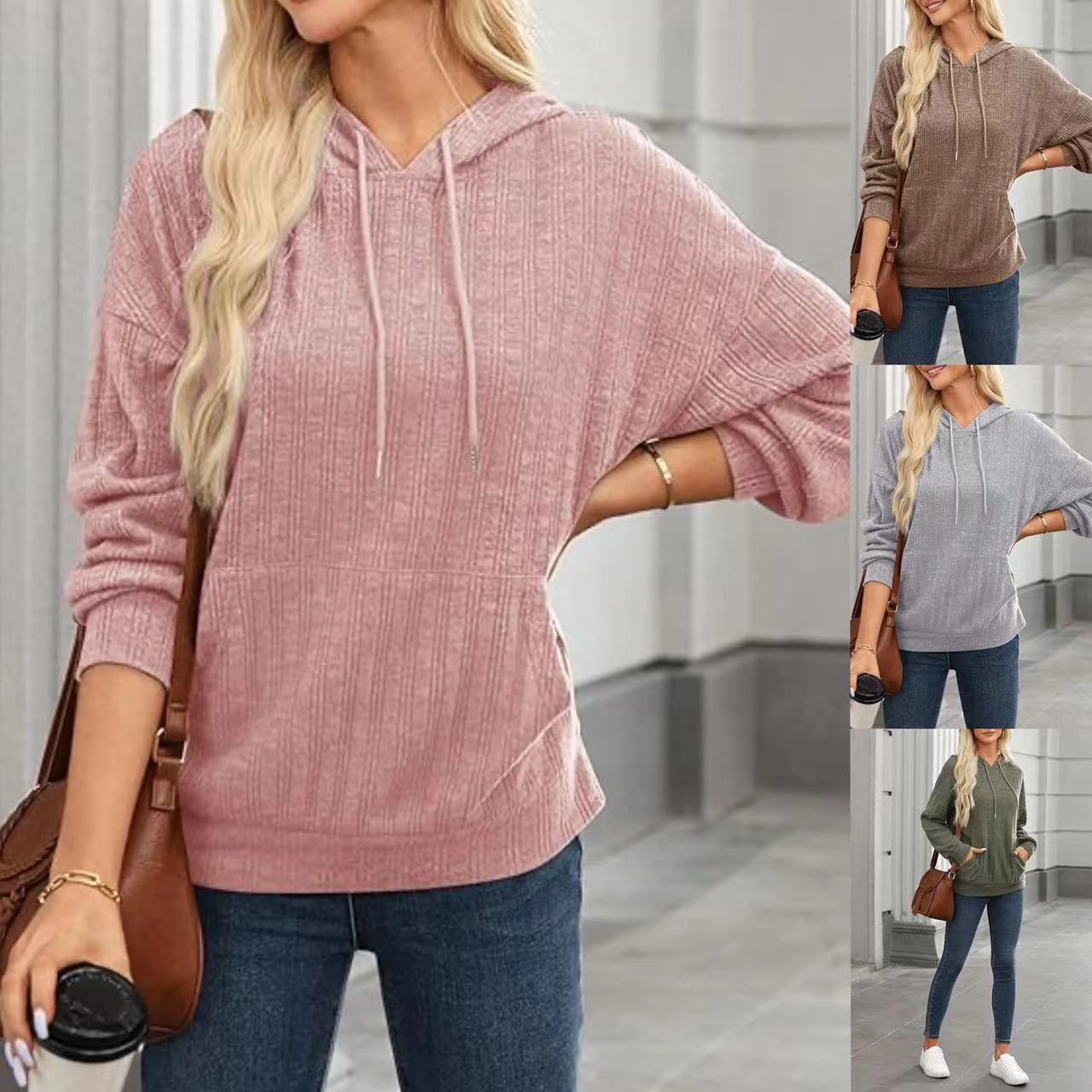 Damen Oversized Kapuzenpullover mit strukturiertem Design R&B