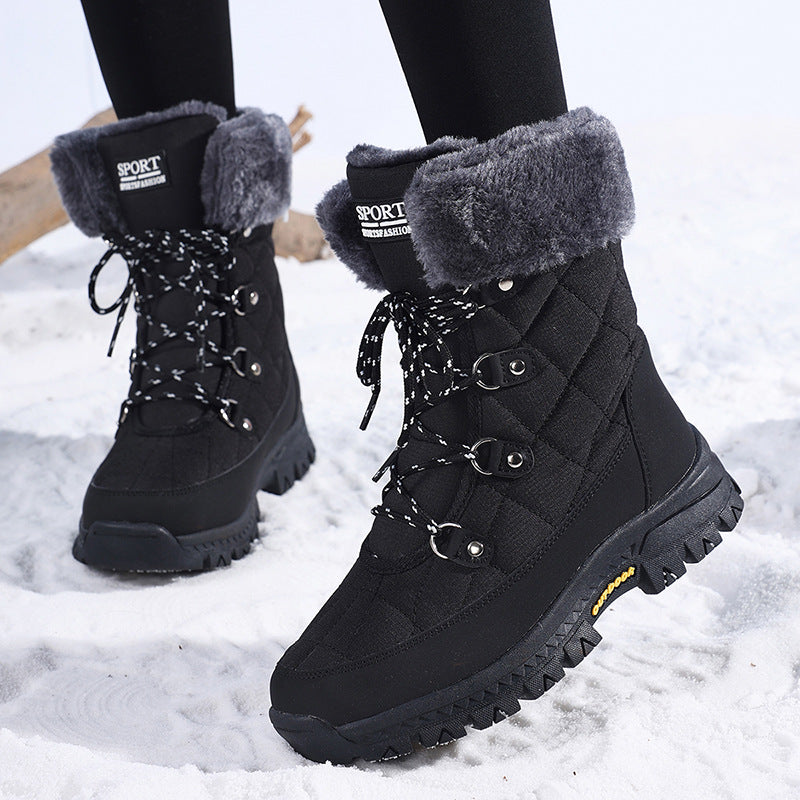 Damen Winterstiefel mit rutschfester Sohle und warmem Innenfutter R&B