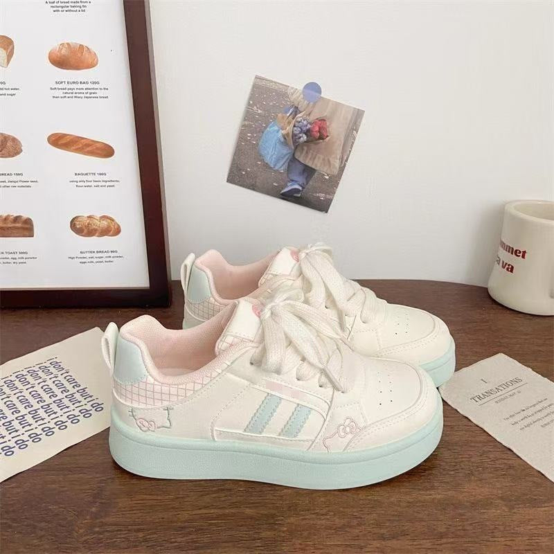 Damen Plattform Sneakers mit atmungsaktiver Obermaterialkombination und modischem Schnürdesign R&B